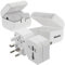 Lot de 2 adaptateurs de voyage universels 3 pièces, 150 Laender EU, USA, AUS, UK - Compact - 64 x 62 x 47 mm