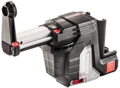 metabo Absaugeinrichtung ISA 18 LTX 24, Staubabsaugung für KHA 18 LTX BL 24 | Bohrstaubabsaugung für Beton & Stein, mit HEPA-Filter, werkzeuglose Montage, transparenter Behälter, 100% Bohrleistung