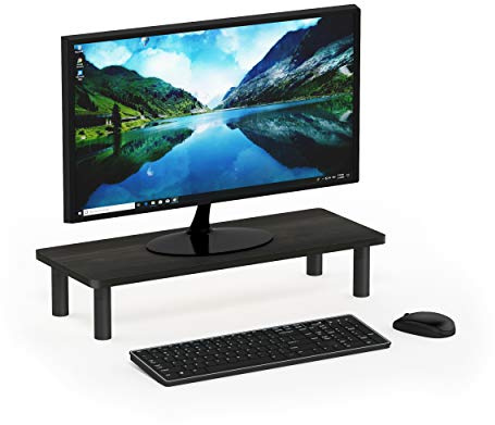 Furinno Turn-N-Tube Supporto per Monitor, Holz, Espresso/Nero, Taglia Unica