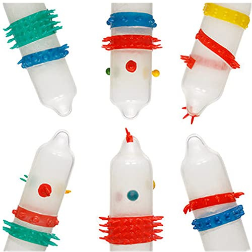12 stück Speziell geformte sexy G-Punkt-Kondome mit verbesserter Stimulation Spike-Kondome (12)