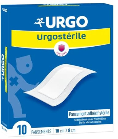 Urgo Steril Pflaster Steril Adhesive 8 x 10 cm 10 Pflaster