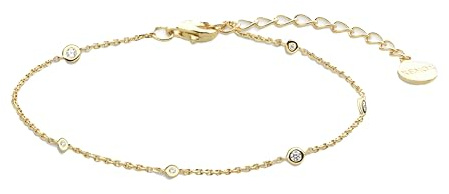 XENOX® Zarge Armband - Damen Armband aus 925/- Sterlingsilber mit Zirkonia-Steinen