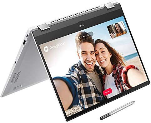 ASUS Touchscreen Full HD 15.6 inch ChromeBook CX5500FEA Laptop (Intel Core i3-1115G4, 8 GB RAM, 128 GB SSD, Chrome OS, Touchscreen, Backlit Keyboard) Includes Stylus Pen (Renewed)
