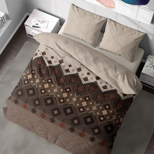 DILIOS Bettwäsche 135x200 Baumwolle, 2-teilig mit Reißverschluss, Premium | 1 Bettbezug 135x200 cm + 1 Kissenbezug 80x80 cm, 100% Baumwolle, Renforcé, OEKO-TEX, atmungsaktiv, ganzjährig nutzbar