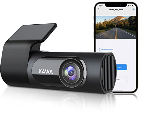 Dashcam Auto, KAWA 2K 1440P Voll QHD Dashcam - 360 Grad Drehbares Gehäuse Eingebautes WLAN, Notfallaufnahme und G-Sensor,145°Weitwinkel,WDR mit Super-nachtsicht, APP Steuerung, Loop-Aufnahm,D6
