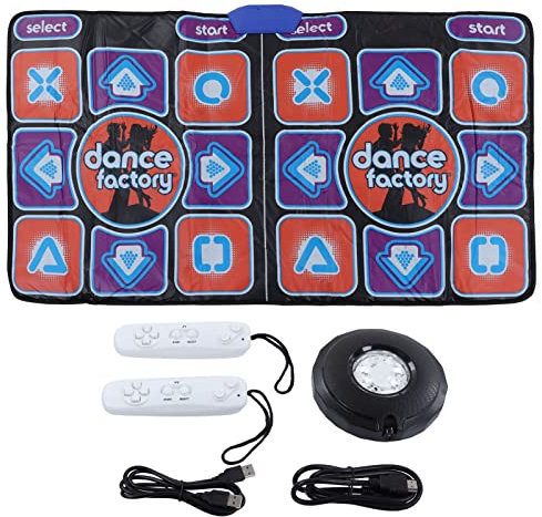 Fabater Tanzmatte für und Erwachsene, Musikalische Elektronische Tanzmatte mit HD-AR-Kamera, HDMI Leuchtendes Tanz-Step-Pad für TV-PC, Drahtlose Tanzmatte für Zwei Benutzer