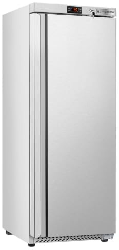 GGM Gastro Kühlschrank 400 L Edelstahl ECO | Robuste Edelstahlkonstruktion, einfache Reinigung, energieeffiziente Umluftkühlung, abschließbar, komfortable Bedienung