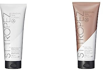 St. Tropez Classic Gradual Tan Firming Lotion - Sun Kissed Glow Self Tan with 5 Skincare Benefits & Tinted Daily Firming Body Lotion 200ml | Tanning Moisturizer