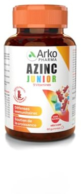 Arkopharma - Azinc® Junior Gummies - Gummies vitaminées | Bon fonctionnement du système immunitaire | Contribue à la croissance et au développement osseux normaux | 60 gummies