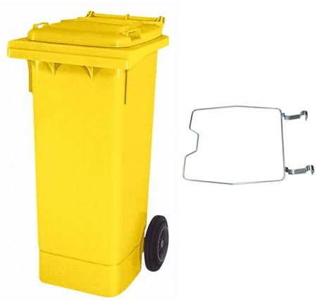 BRB Mülltonne MGB 80 Liter, mit Klemmring für Müllsäcke (gelb)
