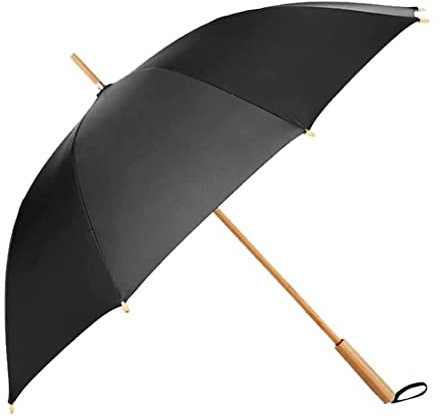 Windsicher Regenschirm Golfschirm, Handgefertigter Bambusstock, Winddicht, Regenfest, Chinesischer Stil, Baldachin, Belüftet, Manueller Regenschirm Regenschirme Schirm Sturmfest ( Color : Nero , Size