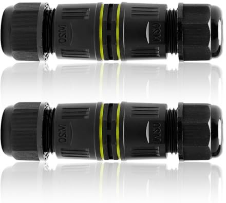 GLADFRESIT Waterproof Cable Connector,2PCS Waterproof Wire Connectors Junction Box Ip68 Cable Connector 2 Way Outdoor for Cables Wires