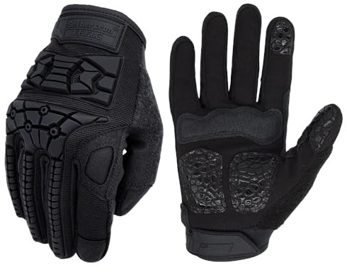 Seibertron T.F.F.I.G Handschuhe Vollfinger Herren Taktische Militär Flexibler TPR-Aufprallschutz für Kampfjagd Black L