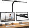 Hapfish Lampe de bureau LED puissante, 24W Lumiere architecte avec double barre et pince, éclairage de bureau ultra-large et ultra-lumineuse avec bras flexible, pour pc ecran, gaming, travail