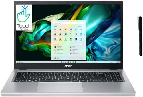 acer Aspire 3 Touch Slim Laptop in argento Ryzen 5 4-Core fino a 4.3GHz 16GB RAM 1TB SSD 15.6 FHD Web Cam WiFi HDMI W11 Pen (A315S - rinnovato)