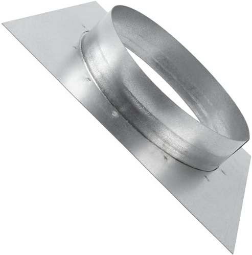 Vent Systems 6 Inch Duct Connector Flange with Square Spigot Wall Plate – Dryer Vent Adapter and Mounting Plate – Ideal for Seamless HVAC Ductwork Connections and Airflow Management