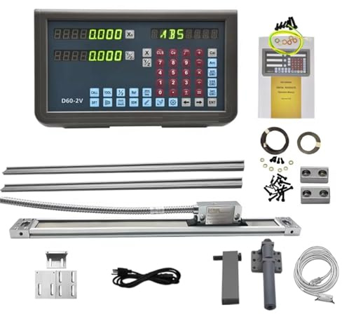 ANBBIN IP67 2 Axis Magnetic Scale 520mm x 3000mm Travel DRO 5UM for Super Lathe Machine 2 Axis DRO Digital Readout CNC
