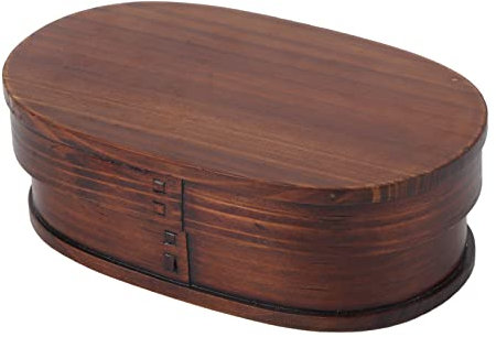 Loncheras japonesas, 3 compartimentos, fiambrera de madera para adultos, contenedores de comida japonesa, contenedor de almuerzo a prueba de fugas para el trabajo y la escuela