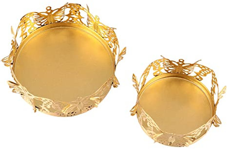 IMIKEYA 2pcs Gold Metall Kerzenhalter Nordic Stil Dekorative Kerzenständer Für Hochzeit Decor
