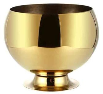 Huangj-0527 Eiskübel Eiseimer Champagner-Bier-Wein-EIS-Pellet-Eimer, praktischer, kreativer Wein-Eimer for gekühlte Getränke zum Kühlen von Bier, Champagner(Gold)