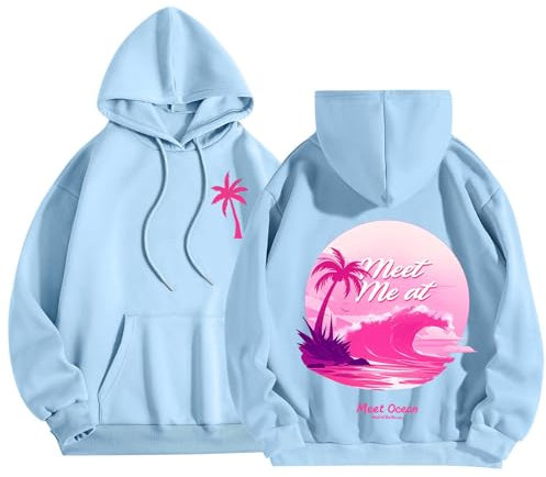 Hoodies for Girls Cute Puff Hoodie Letter Print Casual Graphic Hoodies Drawstring Pullover Preppy Graphic Hoodies for Teen Girls pink puff hoodie 2024 Fall Fashion Long Sleeve Sweatshirts