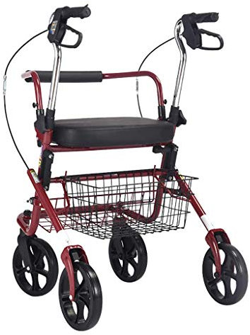 WDWDW Cadre de Marche pour Personnes âgées, Chariot de Courses, Scooter, Marcheur pour Personnes âgées, Marcheur pouvant s'asseoir, Canne de Marche pliée avec hôpital