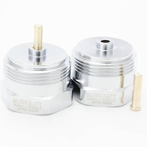 BLUMKRAFT 2 Stück Adapter aus Metall für Heizkörper TA M28 x1,5 auf M30 x 1,5 für Thermostat/Thermostatkopf M30 x 1,5 männlich (M28 Longwide)