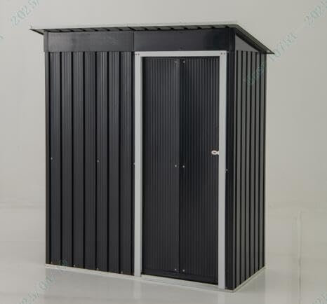 COSTWAY Abri de Jardin Métal 1 m², Porte Coulissante Verrouillable, Toit en Pente, Gants Inclus, Petite Cabane Jardin Extérieur pour Vélo, Poubelle, Outil, Tondeuse à Gazon