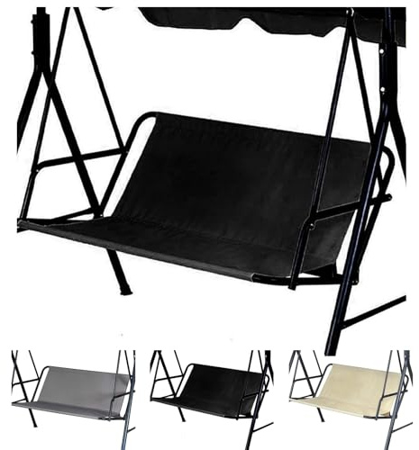 OREZAUQS Bezug für Hollywoodschaukel, Strapazierfähiges 600D-Oxford-Gewebe, für den Außenbereich 2- und 3-Sitzer, UV-beständige wasserdichte (160 * 58 * 58 cm,Black)