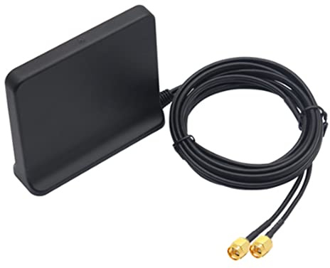 Eouayoree Signal Boost 5G 4G LTE 3G gsm Mimo Antena de Alta Ganancia 12Dbi 600-6000Mhz Antena Omni WiFi Externa (Negra con Adaptador Ts9)