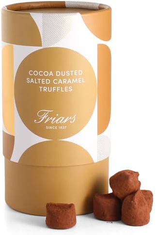Friars Cocoa Dusted Salted Caramel Chocolate Truffles, Silky, 150 g