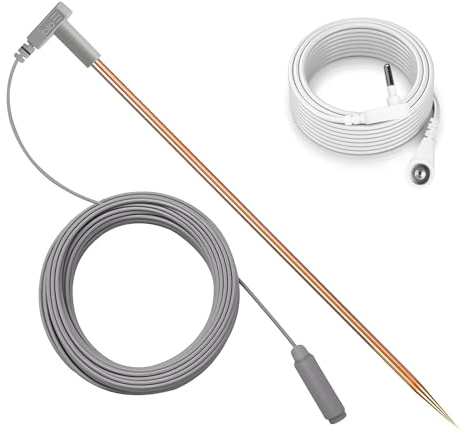 Forte linea di messa a terra da 12 m con asta in ottone ispessito aggiornamenti per migliorare l'elettricità in condizioni difficili connettore asta di messa a terra