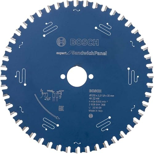 Bosch Professional 1x Kreissägeblatt Expert for Sandwich Panel (Sandwich-Paneele, Sägeblatt Ø 230 x 30 x 2 mm, Zähne 48, Zubehör Kreissäge)