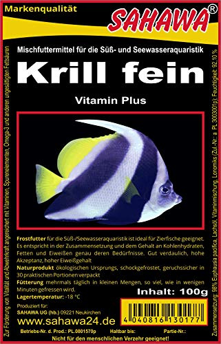 SAHAWA Frostfutter 5x100g Blister Krill fein Fischfutter