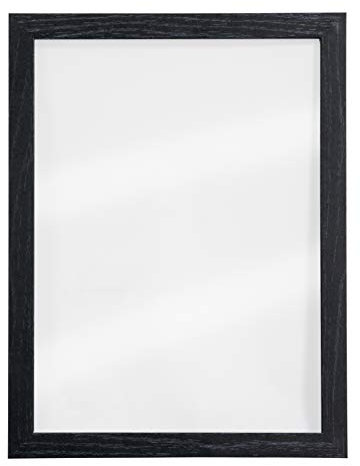 SECURIT - Lavagna da Parete Transparente - Per Pennarelli a Gesso Liquido - Per Bar, Ristoranti, Pub, Negozi - Cornice in Legno Laccato - 2 Pennarelli a Gesso Liquido Inclusi - 30x40cm - Colore Nero