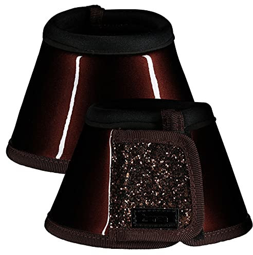 HORZE Hufglocken mit Glitzer, Braun, S