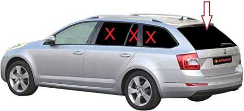 Solarplexius Auto-Sonnenschutz Scheiben-Tönung passgenau für Skoda Octavia II Kombi 1Z 05-10 Keine Folie 1x Heckscheibe