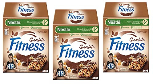 3 barras de cereales Nestlé Fitness Chocolate con chocolate (6 x 23,5 g), 141 g