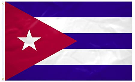 Bandera Cuba – 90 x 150 cm – Tejido reforzado – Costura duradera – Colores vivos – Bandera exterior interior – Ojales integrados – Bandera nacional