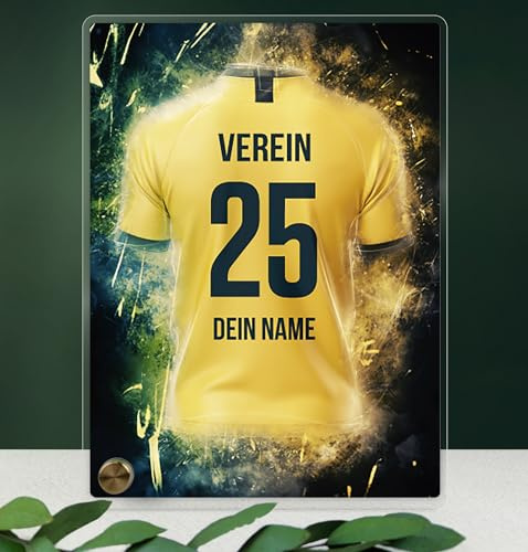 Dortmund Fanartikel Acryltafel - Personalisiertes Geschenk, Fußball, Jungen, , , Kinder, , Trikot für Dortmund-Fans