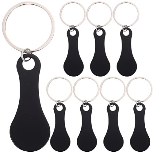 Toddmomy 8pezzi Gettoni Per Carrello in Acciaio Inossidabile Portachiavi Portatile Facile Da Applicare Al Portafoglio Alla Borsa Alle Chiavi Altri Oggetti Personali