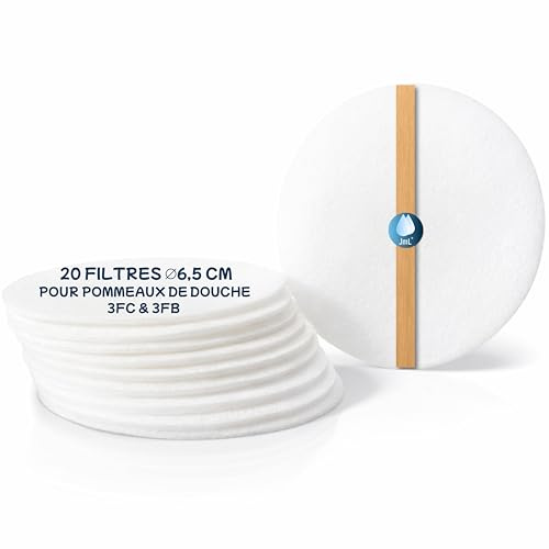 JaMoonLBV Jml 20 Filtres Douche Ø6,5 cm Rechange Eau Pure Marque Française