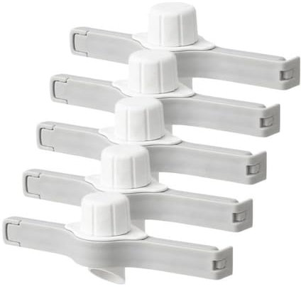 VBKITW Verschlussclips mit Ausschütter 5 Stücke Verschlussclips Tütenclips Klippverschluss für Zuhause Küche Büro Snackspender Frischeclips