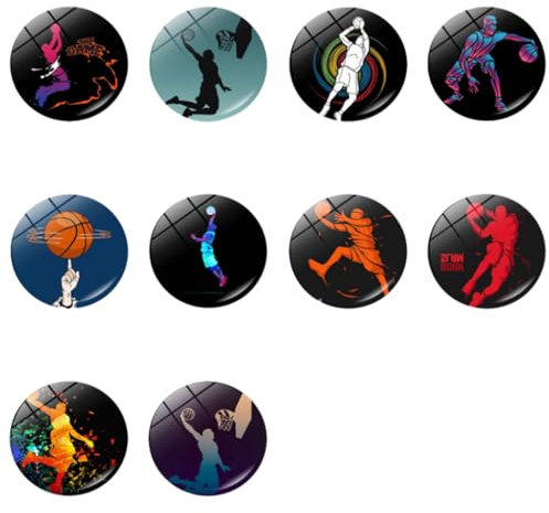 Magnete Kühlschrank Stark 10Er Pack Sport Basketball Kühlschrankmagnete Zeit Edelstein Magnetisches Kristallglas