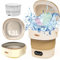 Portable Washing Machine, 16L Large Capacity Cheap Mini Foldable Washer with Spin Dryer, Small Collapsible Washer for Baby Clothes, Underwear, Towel, Sock, Apartment, Camping, RV, Gifts, Travel, Khaki