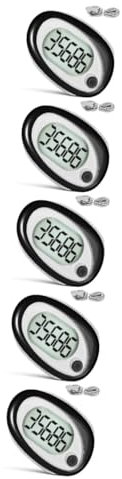 Sosoport 5piezas Podómetro Clip para Caminar Contador De para Fitness y Senderismo Lanyard Incluido y para Actividades