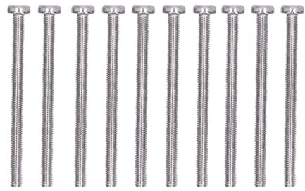 Risegun Cheese Head Slot Screw Stainless Steel Cheese Head Slot Screws, 50Pcs M3 M3x40, A2-70, for Machinery Household Accuracy