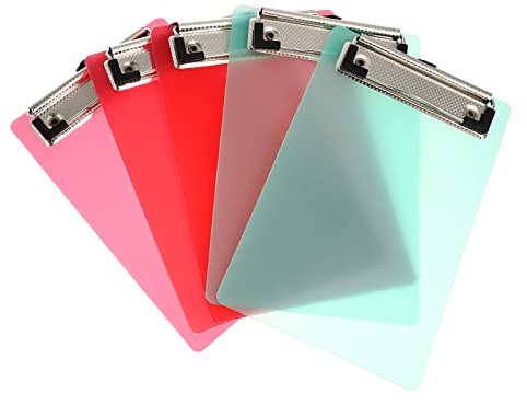 CAXUSD 5paquet Pack De Presse-papiers Presse-papiers Plastique Presse-papiers Transparent Format Clip Discret Résistant Aux Rayures Pour Ranger Petits Blocs-notes Notes Tickets Reçus Et l