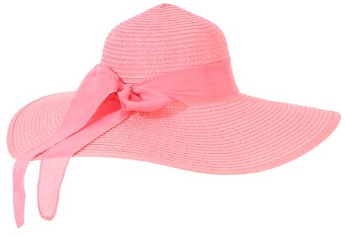 LY4U Chapeau de Paille pour Femmes, Capelines de Soleil d’été UPF 50, Capelines de Plage à Large Bord, Chapeaux Pliables à roulettes pour Femmes Dame et Fille