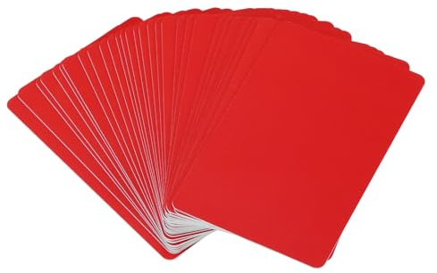 PATIKIL 30er-Pack Leere PVC-Karten Inkjet-Plastik-ID-Karte CR80 30 MIL Rot | Weiße bedruckbare Visitenkarten, wasserdichter beidseitiger Druck, für Foto-ID-Badge Inkjet-Drucker Glänzend